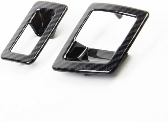 Justautotrim Carbon fiber look door window Lift switch Frame Cover molding trims Accessories for 2014 2015 2016 2017 2018 Chevrolet Corvette C7