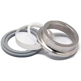 QMINOX 1.5 Inch Tri Clamp End Cap Flat Sight Glass 316 Stainless Steel with Borosilicate Glass