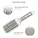 SUPRENT Curling Brush Nano Thermal Ceramic & Ionic Round Barrel Hair Brush, 2 inch, for Hair Drying, Styling, Curling, Adding Hair Volume, Light Grey and White Color