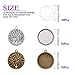 Swpeet 40Pcs Round Tree Bezel Pendant Trays Kit, 20Pcs Round Tree Bezel Pendant Trays with 20Pcs Glass Cabochon Clear Dome for Photo Pendant Craft Jewelry Making