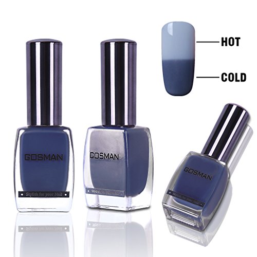GOSMAN Temperature Color Changing Nail Lacquer Varnish Thermal Color Change Nail Art Polish Quick Dry 60 Seconds 15ML 15023 GOSMAN Temperature Color Changing Nail Lacquer Varnish Thermal Color Change Nail Art Polish Quick Dry 60 Seconds 15ML 15023