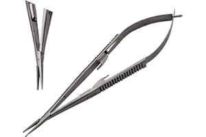 ARTMAN Instruments Castroviejo Needle Holder 5.5 Inches Straight with Lock – Precision Dental & Surgical Micro Suturing Instrument, Stainless Steel