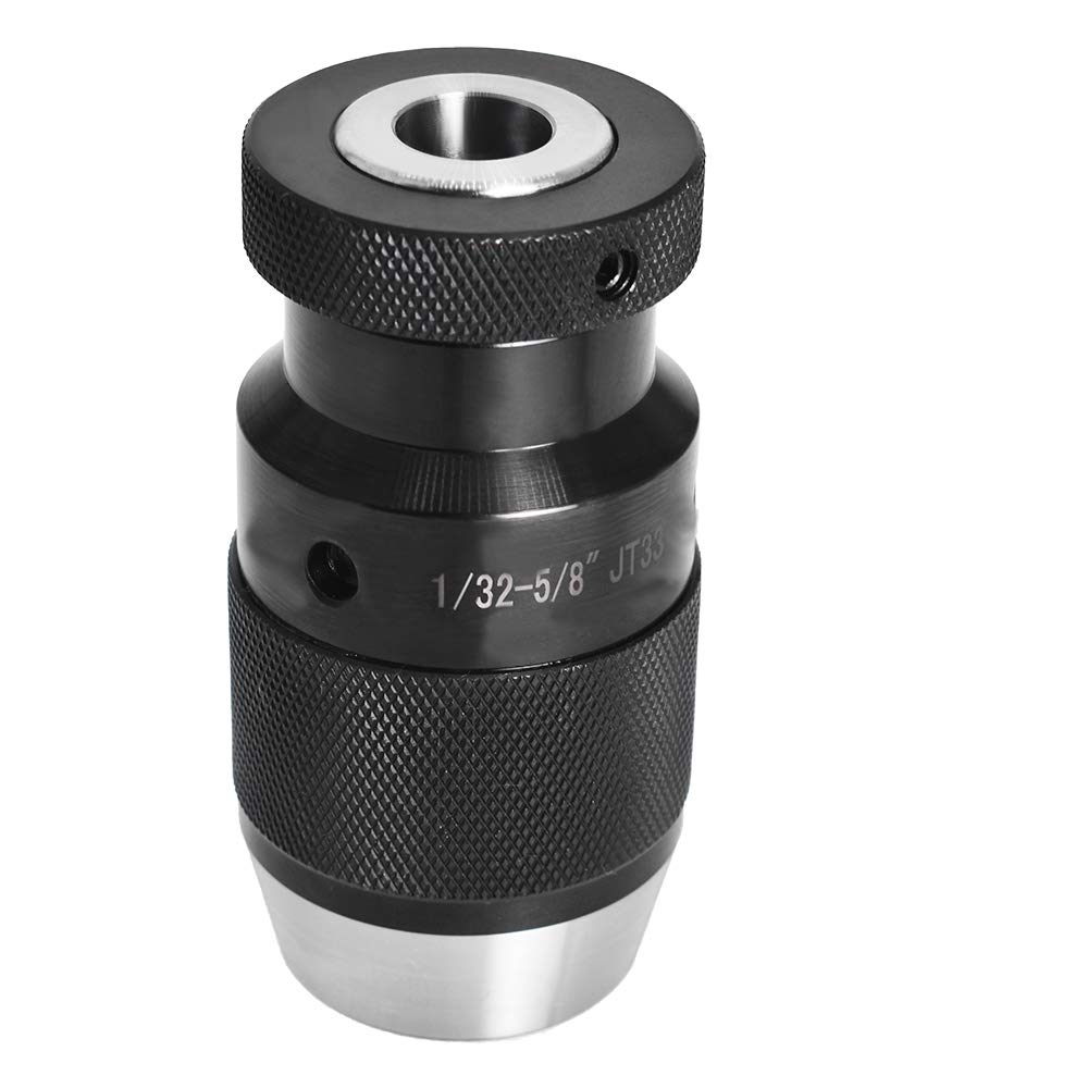 findmall Heavy Duty CNC 1JT Pro-Series 1/64-1/4" JT1 Keyless Drill Chuck