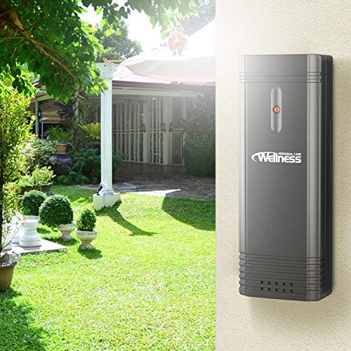 Wellness Personal Care Wired/Wireless Weather Station with Thermometer, Hydrometer & Alarm Clock/Snooze Featuring Bright Color Coded LED Digital Display Screen with Large Easy to Read Digits - Thumbnail 6