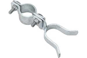 VIVIDA Chain Link Gate Latch 1-3/8" x 1-3/8", Chain Link Fence Gate Fork Latch, Galvanized Farm Fence Lock, 1 PCS