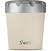 S'well Stainless Steel Ice Cream Chiller, 16oz, Vanilla, Triple Layered Vacuum Insulated Container Keeps Ice Cream Frozen For Up To Four Hours, BPA Free