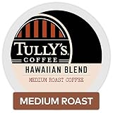 Tully's Coffee, Hawaiian Blend, Single-Serve Keurig K-Cup Pods, Medium Roast Coffee, 72 Count (3 Boxes of 24 Pods)