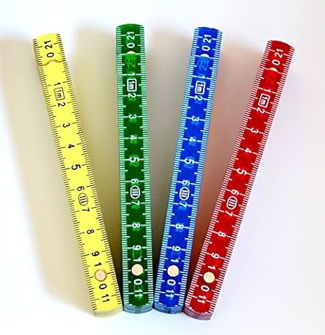 Gliedermaßstab 1 Meter Gelb - Praktischer Meterstab Aus Kunststoff | Ideal Für Heimwerker