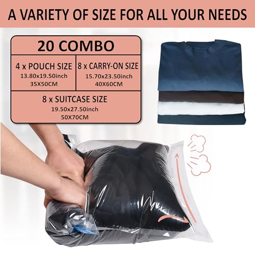 Cozy Essential Compression Bags for Travel - Travel Essentials - 20 Pack photo 9