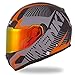 NENKI Helmets NK-856 Full Face Motorcycle Helmets DOT Approved with Iridium Red Visor and Inner Sun Shield