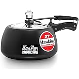 Hawkins CXT30 Contura Hard Anodized Induction Compatible Extra Thick Base Pressure Cooker, Black, 3L, 3 L