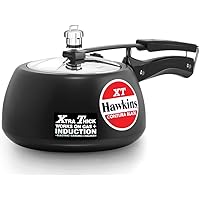 Hawkins CXT30 Contura Hard Anodized Induction Compatible Extra Thick Base Pressure Cooker, Black, 3L, 3 L