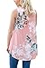 Dokotoo Womens Summer Sexy Boho Floral Tunics Plus Size Tops Blouses T Shirts Tank Pink X-Large