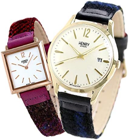 腕時計 ヘリテージ スクエア Heritage Square 革ベルト ハリスツイード Hl26 Qm 0432 メンズ Hl39 S 0430 ペアウォッチ ペアボックス付き ラッピング付き レディース お買い得