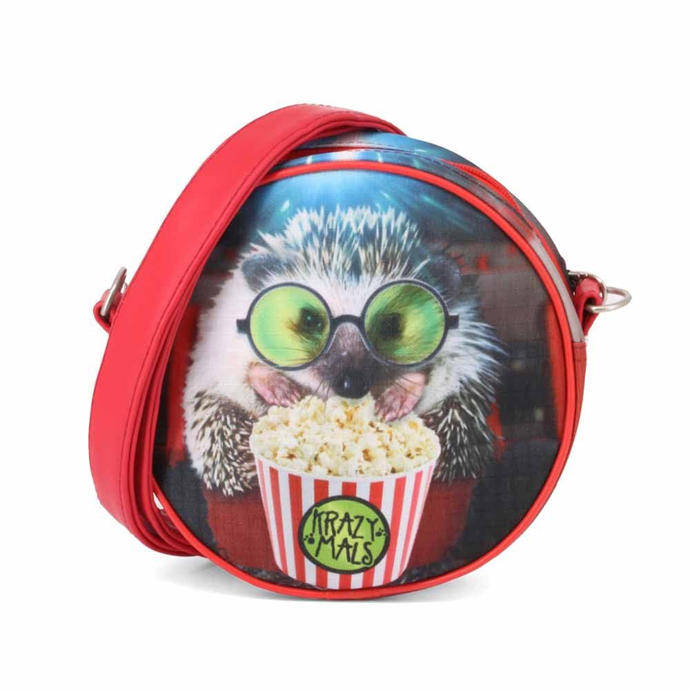 Krazymals Hedgehog-Round Shoulder Bag, Multicolour, 18 x 18 cm