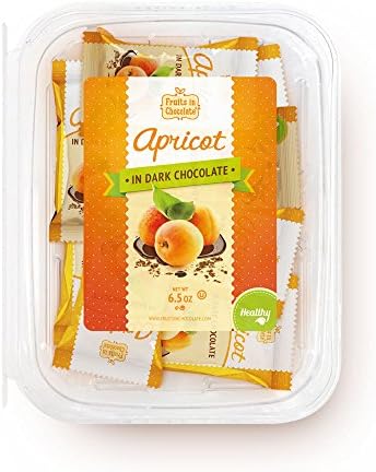 Dark Chocolate Covered Apricots, 6.5 Oz Container
