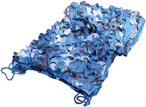 Weiquanji Blue Camouflage Netting, Swming Pool Camo Net Blinds Great For Sunshade Camping Shooting Hunting Car Covering Net 1.5X2Meter(4.92x6.56Ft)