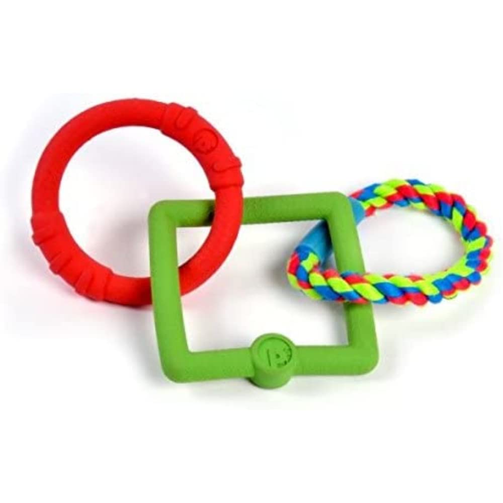 Petface (Toyz by Petface) Triple Tug Ring Dog Toy, Small