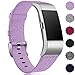 Maledan Compatible with Fitbit Charge 2 Accessory Sports Band, Soft Breathable Woven Fabric Bands Replacement Strap for Women Men, Small, Lavender