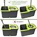 LINKYO Spin Mop Bucket System - Microfiber Mop with Easy Wringer Bucket