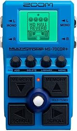 Zoom MS-70CDR Plus MultiStomp Guitar Effects Pedal Reverb Modulation Blue