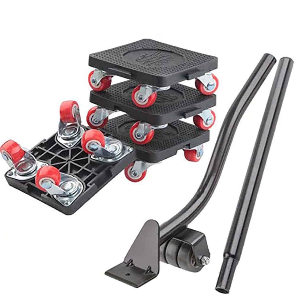 Heavy Duty Furniture Lifter Tool with 360° Rotation Wheels - Dolly for Refrigerator, Sofa, Cabinet