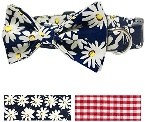 Pet Rejoir 5 Patterns Christmas Dog Collars & 8 Designer Holiday Dog Collars- Neck 12~15", 15~19" and 19~25" Adjustable Collar for Small, Medium and Large Dogs