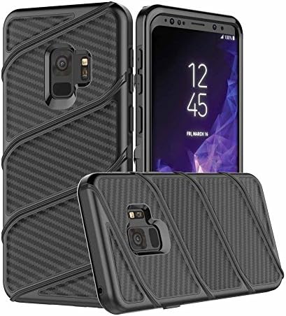 Galaxy S9 Plus Case, Hybrid Dual Layer PC TPU Rugged Cases Cover Shell Protective for Samsung Galaxy S9 Plus 2018 (Black)