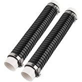 12-inch Retrofit Flexible Pipes for OVO Central Vacuum System,Rubber Tubing | with 2" PVC Connectors &amp; Clamp, Bendable Vacuum Tubing Set, Quick Installation For Residential Central Vac Piping