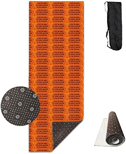 Non Slip Love The Smell Of Horse Manur In The Morning Pattern Yoga Mat Great For Exercise Pilates Gymnastics With Carrying Strap