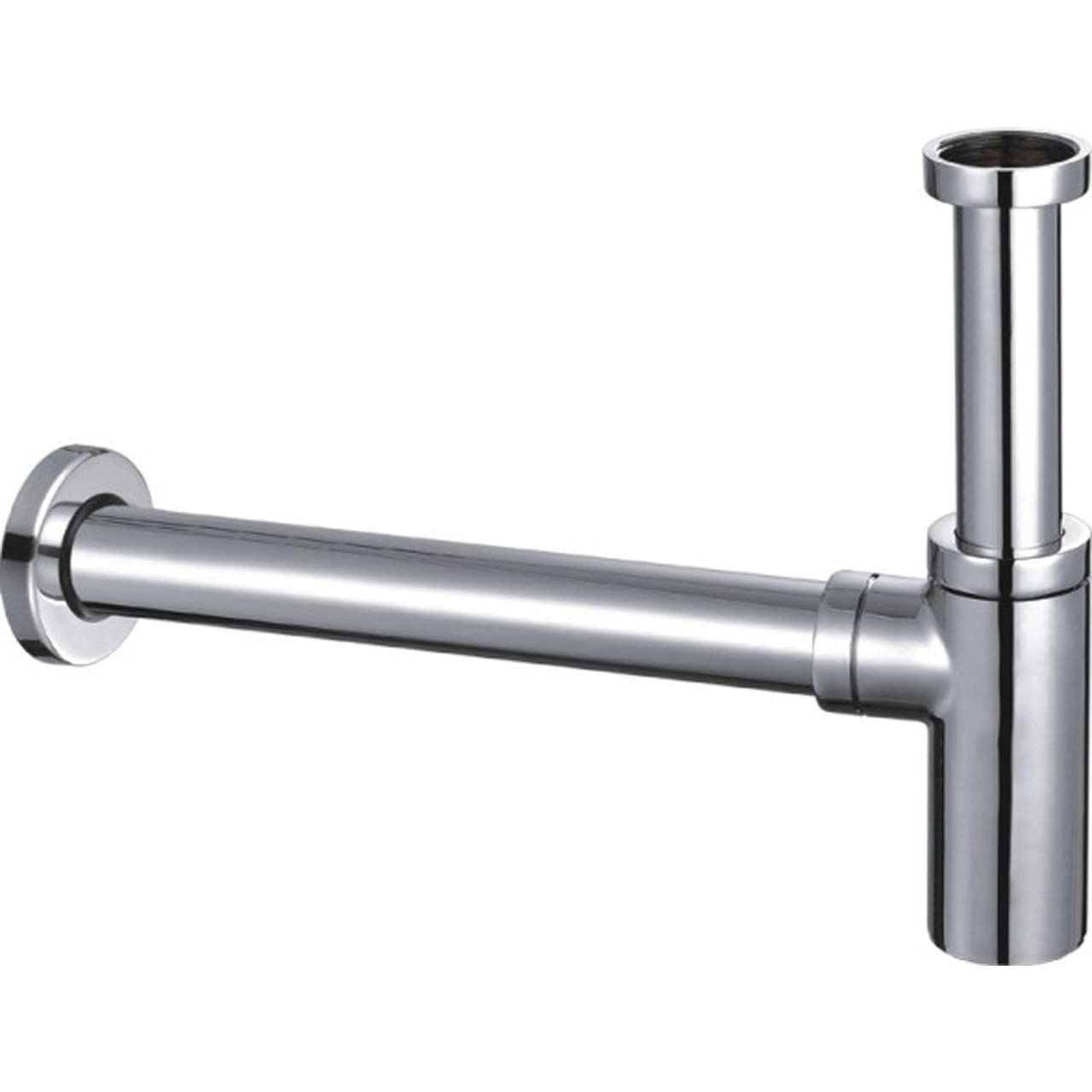 Home Standard Round Minimalist Chrome Basin/Bidet Bottle Trap | Solid Brass | 320mm