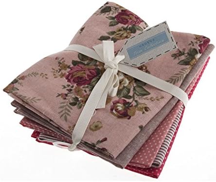 Fat Quarter Pack: Cotton Linen: Rosy