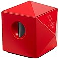 Colibri Quasar Premium 2-in-1 Desk Cutter - Ergonomic Dual V-Cut and Straight Cut, Spring-Loaded Stainless Steel Blade, Ideal for 60+ Ring Gauge Cigars - Gift for Cigar Enthusiasts (Matte Red)