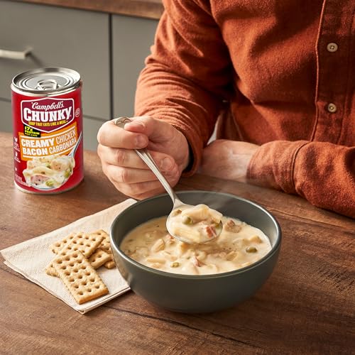 CAMPBELL’S CHUNKY CREAMY CHICKEN BACON CARBONARA SOUP, 18.8 OZ CAN