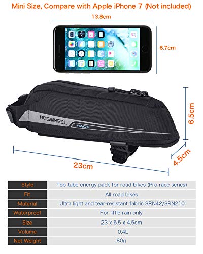 image for FlexDin Bicycle Frame Energy Bag, Road Racing/Touring Aerodynamic Bike