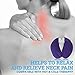 Neck Pain Relief Pillow - Hot/Cold Therapeutic Herbal Pillow for Shoulder & Neck Pain, Stress & Migraine Relief (Royal Purple - Organic Cotton)