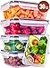 fullstar 15-piece Food storage Containers Set with Lids, Plastic Leak-Proof BPA-Free Containers for Kitchen Organization, Meal Prep, Lunch Containers