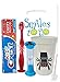 Pixel Spider 4pc Bright Smile Oral Hygiene Bundle! Light Up Toothbrush, Toothpaste, Brushing Timer & Mouthwash Rise Cup! Plus Bonus Dental Gift Bag & Remember To Brush Visual Aid!
