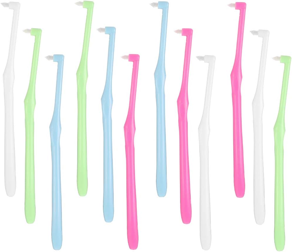 12 Pcs Interspace Brush Tufted Toothbrush Super Soft Slim Brushes, Gap