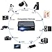 Projector, Cozyswan GP9 Support 1080P HDMI 1500 Luminous LCD Mini Projector for Outdoor Indoor Movie, Home Theater