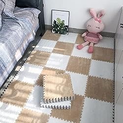 easycustomerlee 12pcs Interlocking Carpet Shaggy