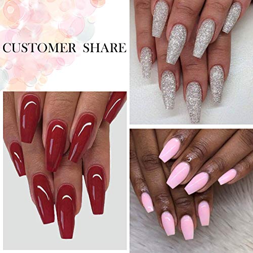 Nail Dip Powder Starter Kit 4 Red Glitter Colors(1oz.),Acrylic Dip