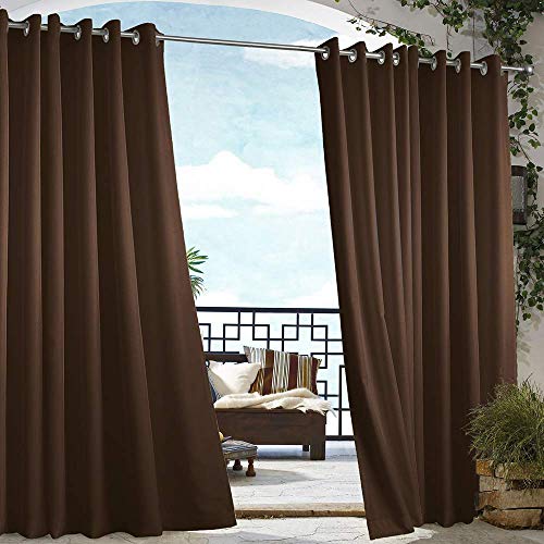 Cross Land Outdoor Waterproof Patio Curtains Drapes Canopy Gazebo Privacy Water & Wind Repel ...