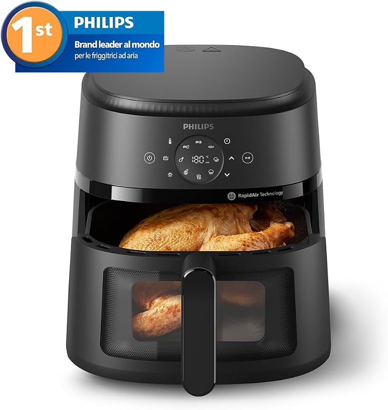 Airfryer 2000 - Friggitrice ad aria 6.2L, Finestrella, 13 modalità