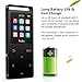16GB Bluetooth MP3 Player with FM Radio/Voice Recorder, 60 Hours Playback, Lossless Sound,Metal Touch Button, 1.8 Inch Color Screen, HD Sound Quality Earphone, with an Armband, Black and Bluetooth