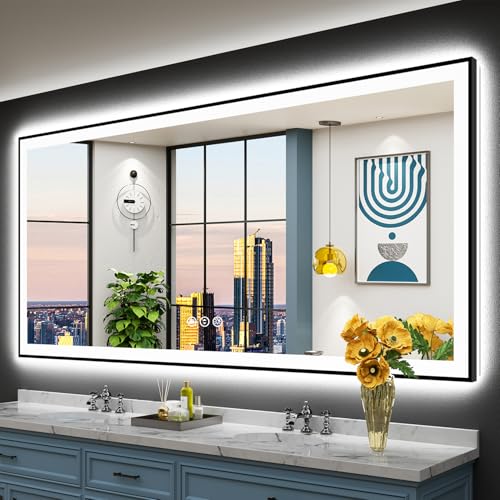 AWANDEE Black LED Bathroom Mirror Lights
