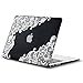 Kuzy Compatible with MacBook Air 13 inch Case A1466 A1369 Soft Touch Cover for Older Version 2017, 2016, 2015 Hard Shell, Lace Black