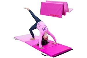 Antsy Pants Tumbling Mat – Gymnastics Mat, Easy to Clean, Sturdy, Foldable Tumbling Mat for Kids, Padded, Portable, Carrying Handle, Gymnastics Equipment for Activity Play