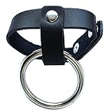 iiniim Men's Leather Ball Lifter C-Strap Thongs Mention Bracelet Ring Underwear