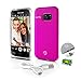Samsung Galaxy S7 Phone Case - Lite-Me Selfie Lighted Edge Smart Mobile Case with Built-in Power Bank, LED Lights - Heavy Duty Cellphone Protection Cover for Men/Women - SereneLife SL302S7PN (Pink)